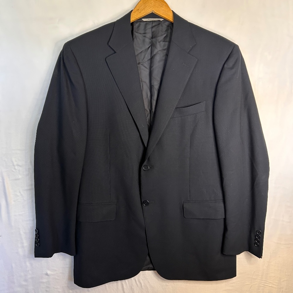 Canali Blazer Jacket Men 44R Blue Travel Water Resistant Performance Sport‎ Coat
